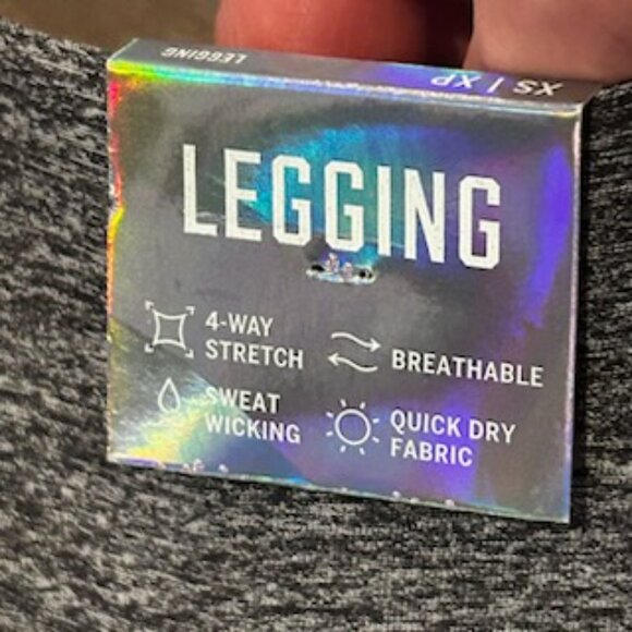 NWT Victoria's Secret Pink Gray Shimmer Pocket Mesh Ultimate Yoga Leggings - Picture 9 of 13